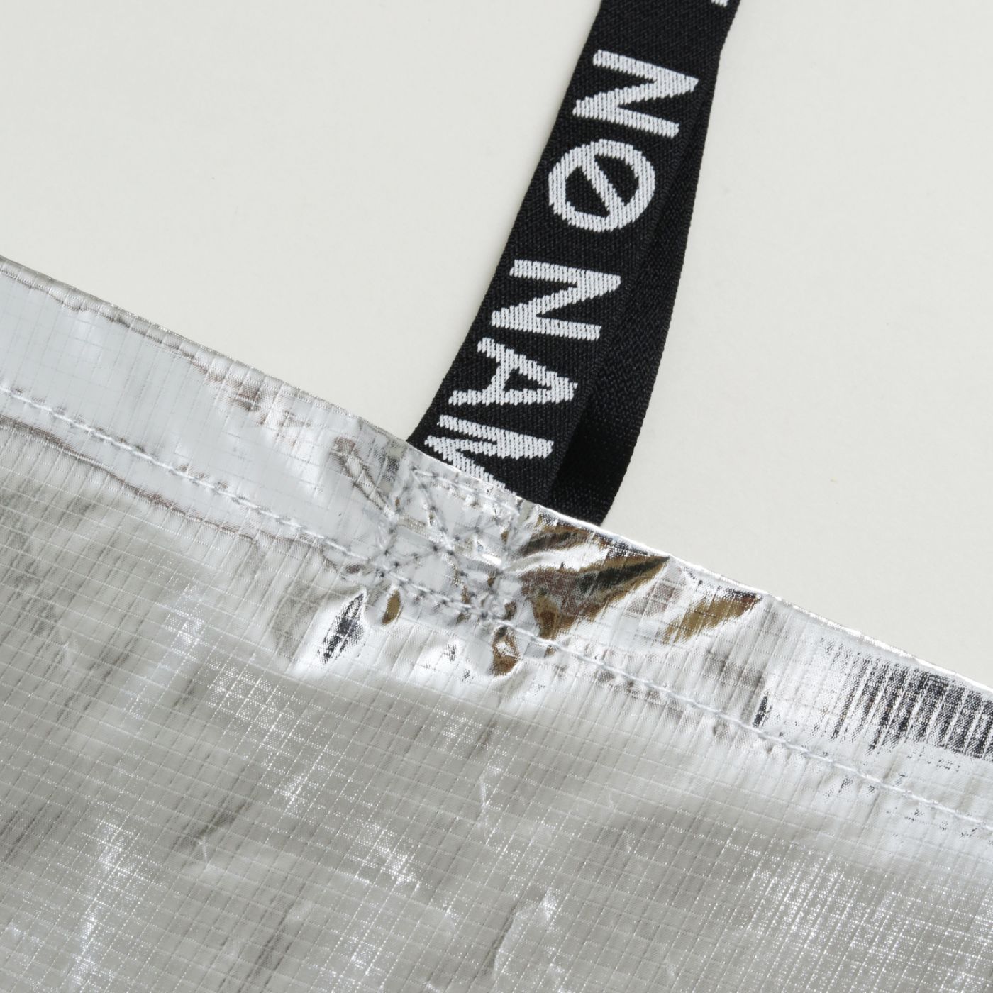 TOTE BAG - NYLON - SILVER LOGO WHITE